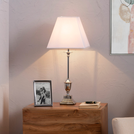 LÁMPARA SOBREMESA METAL. 55*25 cm