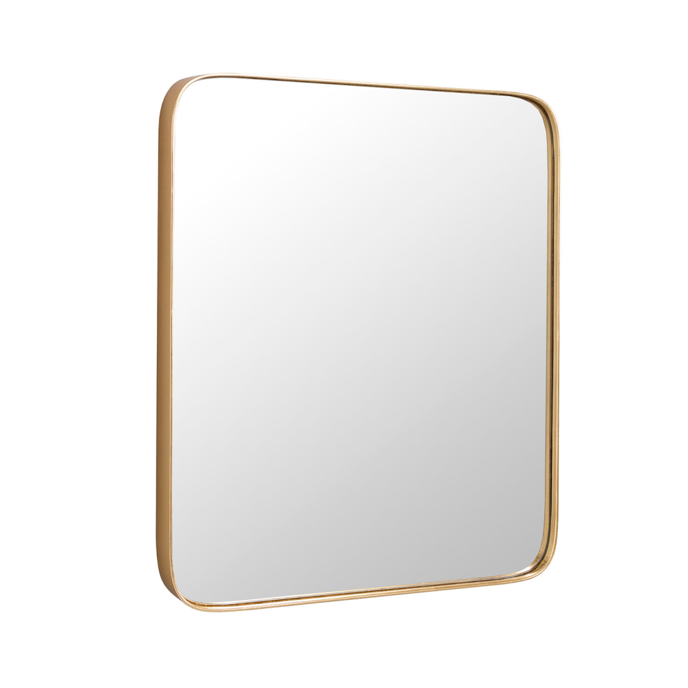 ESPEJO CANTO REDONDO DORADO 50x60cm