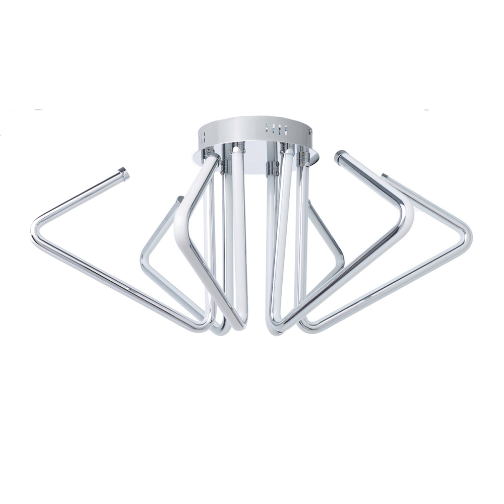 LÁMPARA TECHO LED CROMADO. 66*66*32* cm