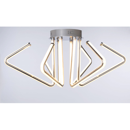 LÁMPARA TECHO LED CROMADO. 66*66*32* cm