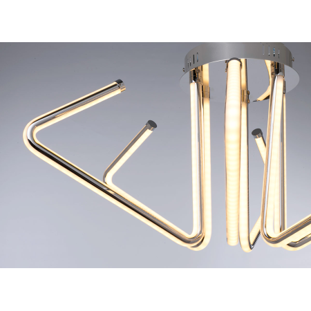 LÁMPARA TECHO LED CROMADO. 66*66*32* cm