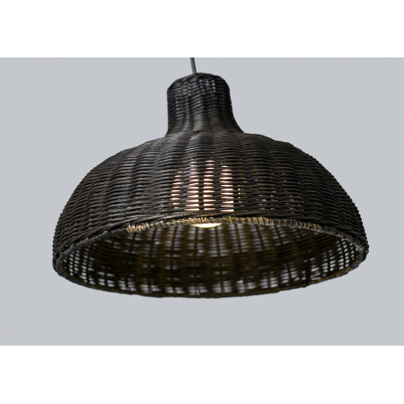 LÁMPARA TECHO MIMBRE OSCURO. 129*31*31 cm