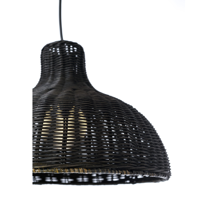 LÁMPARA TECHO MIMBRE OSCURO. 129*31*31 cm