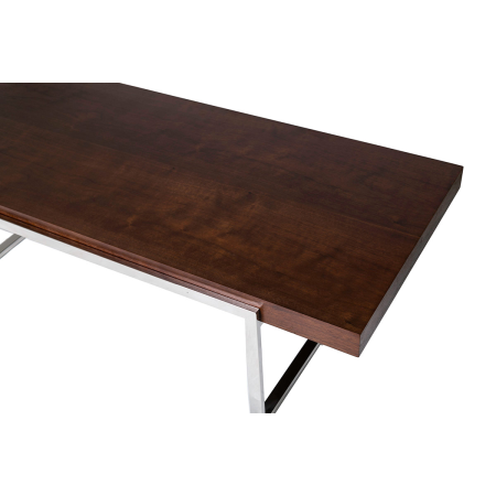 MESA SOFA ACERO + MADERA NATURAL. 140*63*39 cm