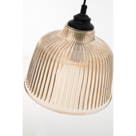 Lámpara techo pantalla vidrio, color ámbar (28x121x28cm)