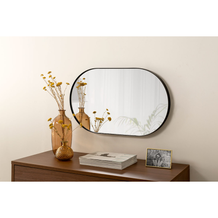 ESPEJO OVALADO NEGRO 74*44*4 cm