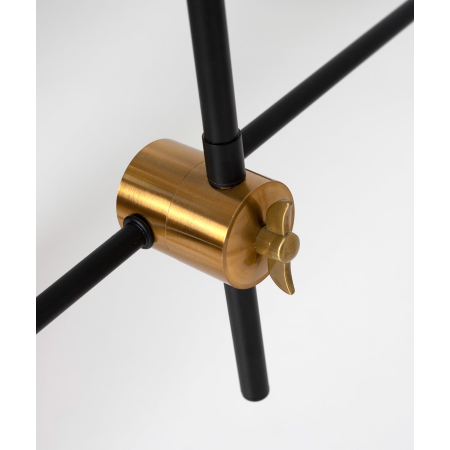 LAMPARA TECHO METAL NEGRO, BOLAS CRISTAL BLANCAS. 100*36*36 cm