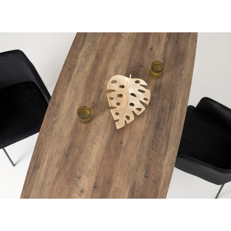 MESA COMEDOR INDUSTRIAL. PATAS METAL NEGRO Y TAPA MADERA. 200*76*90 cm