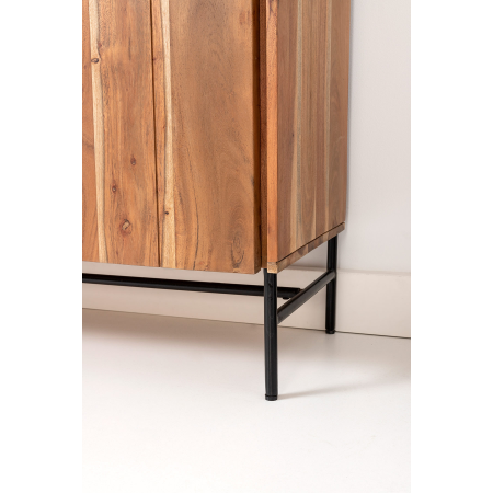 APARADOR ACACIA CON LUZ Y PATAS DE METAL 150*96*40 CM