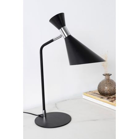 LAMPARA DE SOBREMESA DE METAL NEGRO. 30*16*45 CM