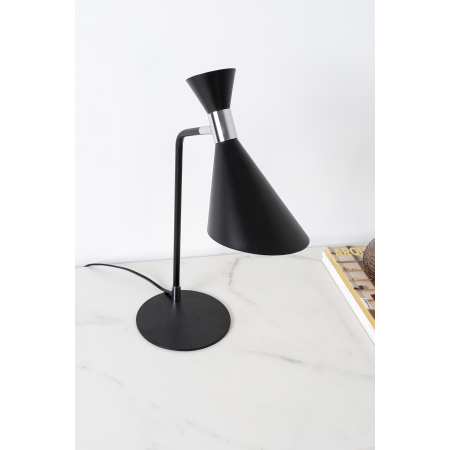 LAMPARA DE SOBREMESA DE METAL NEGRO. 30*16*45 CM