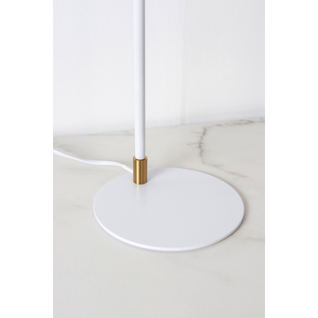 LAMPARA DE SOBREMESA DE METAL BLANCO. 30*16*45 CM