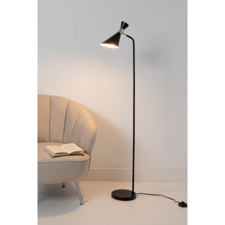 LÁMPARA DE SUELO DE METAL BLANCO. 28*20,5*140 CM