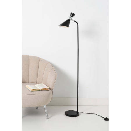 LÁMPARA DE SUELO DE METAL BLANCO. 28*20,5*140 CM