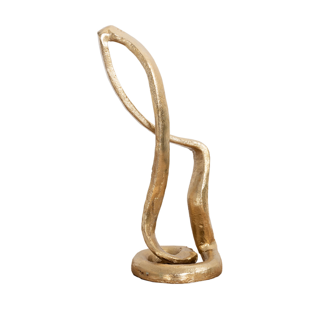FIGURA DECORATIVA ORO ENVEJECIDO. 13*10*31 CM