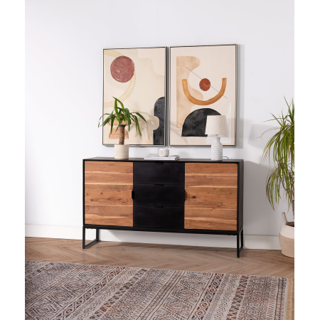 APARADOR 2 PUERTAS Y 3 CAJONES 140X40X80 CM