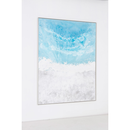 PINTURA AL ÓLEO, MARCO BLANCO 120X160X3,5 CM