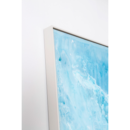 PINTURA AL ÓLEO, MARCO BLANCO 120X160X3,5 CM