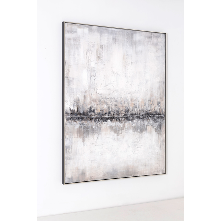 PINTURA AL ÓLEO, MARCO PLATA 120X160X3,5 CM