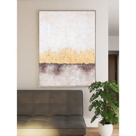 PINTURA AL ÓLEO, MARCO PLATA 120X160X3,5 CM