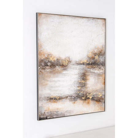 PINTURA AL ÓLEO, MARCO PLATA 120X160X3,5 CM