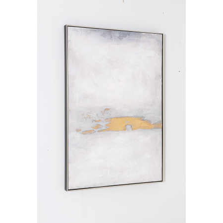 PINTURA AL ÓLEO, MARCO PLATA 80X120X3,5 CM