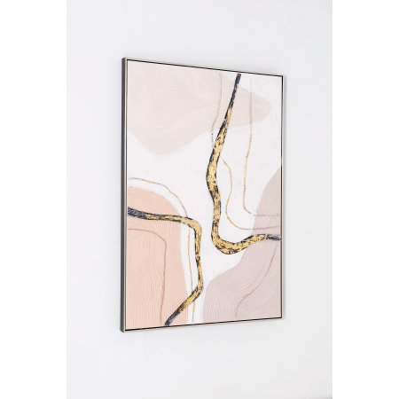 PINTURA AL ÓLEO, MARCO PLATA 80X120X3,5 CM