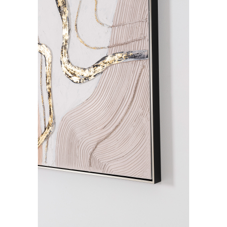 PINTURA AL ÓLEO, MARCO PLATA 80X120X3,5 CM