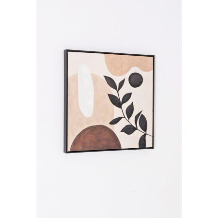 SET DE 3CUADROS IMPRESOS Y AL ÓLEO, MARCO NEGRO 60x60x3,5 CADA UNO. TOTAL 180X60 CM