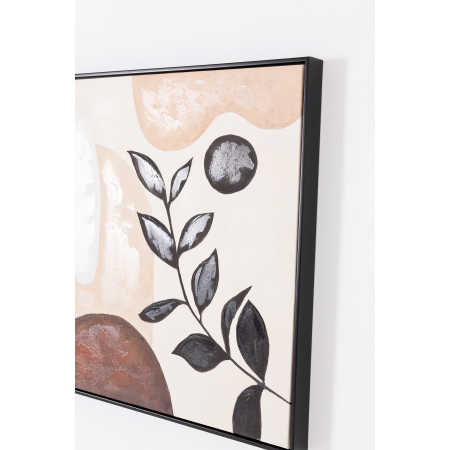 SET DE 3CUADROS IMPRESOS Y AL ÓLEO, MARCO NEGRO 60x60x3,5 CADA UNO. TOTAL 180X60 CM