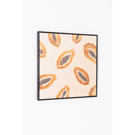 SET DE 3CUADROS IMPRESOS Y AL ÓLEO, MARCO NEGRO 60x60x3,5 CADA UNO. TOTAL 180X60 CM