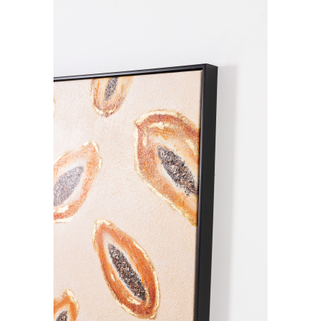 SET DE 3CUADROS IMPRESOS Y AL ÓLEO, MARCO NEGRO 60x60x3,5 CADA UNO. TOTAL 180X60 CM