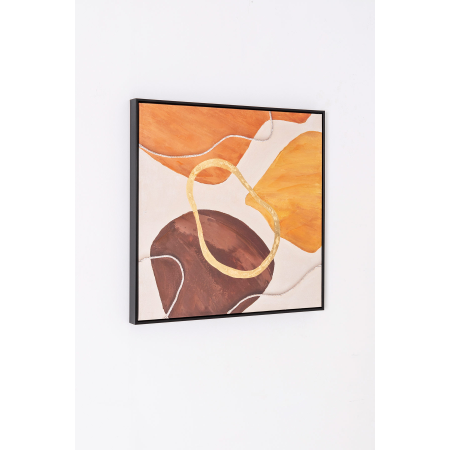 SET DE 3CUADROS IMPRESOS Y AL ÓLEO, MARCO NEGRO 60x60x3,5 CADA UNO. TOTAL 180X60 CM