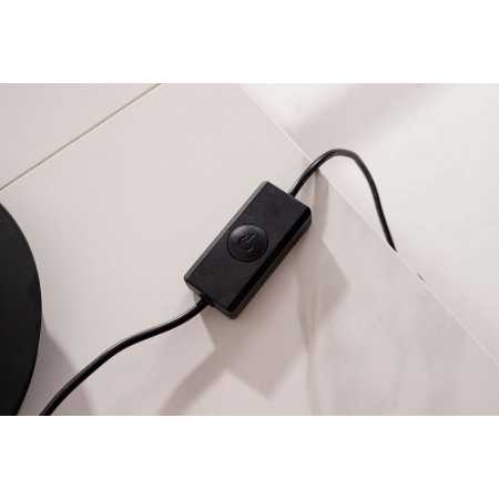 LÁMPARA SOBREMESA BOHEME. CRISTAL TALLADO BLANCO MATE Y BASE NEGRA