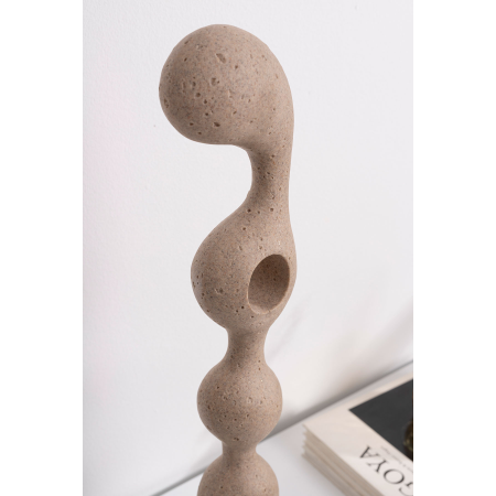 Escultura polyresina efecto piedra tonos tierra. 12x51x8 cm