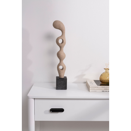 Escultura polyresina efecto piedra tonos tierra. 12x51x8 cm