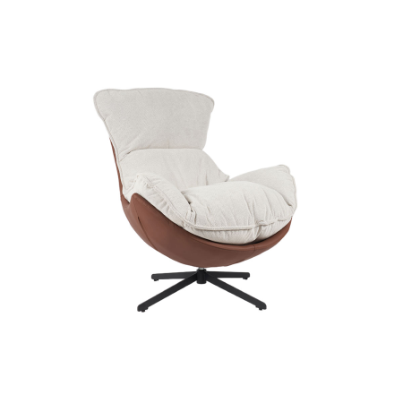 SILLON HANS GIRATORIO 360º. TAPIZADO TERRACOTA  (ANTIMANCHAS Y ANTIARAÑAZOS MASCOTAS) 102*102*87 CM