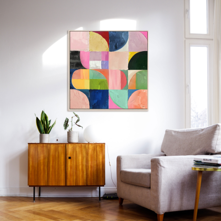 CUADRO OLEO CON MARCO 120*120CM