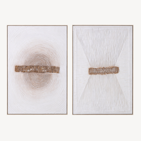 SET 2 CUADROS OLEO 120*80*3.5 CM CON MARCO MADERA