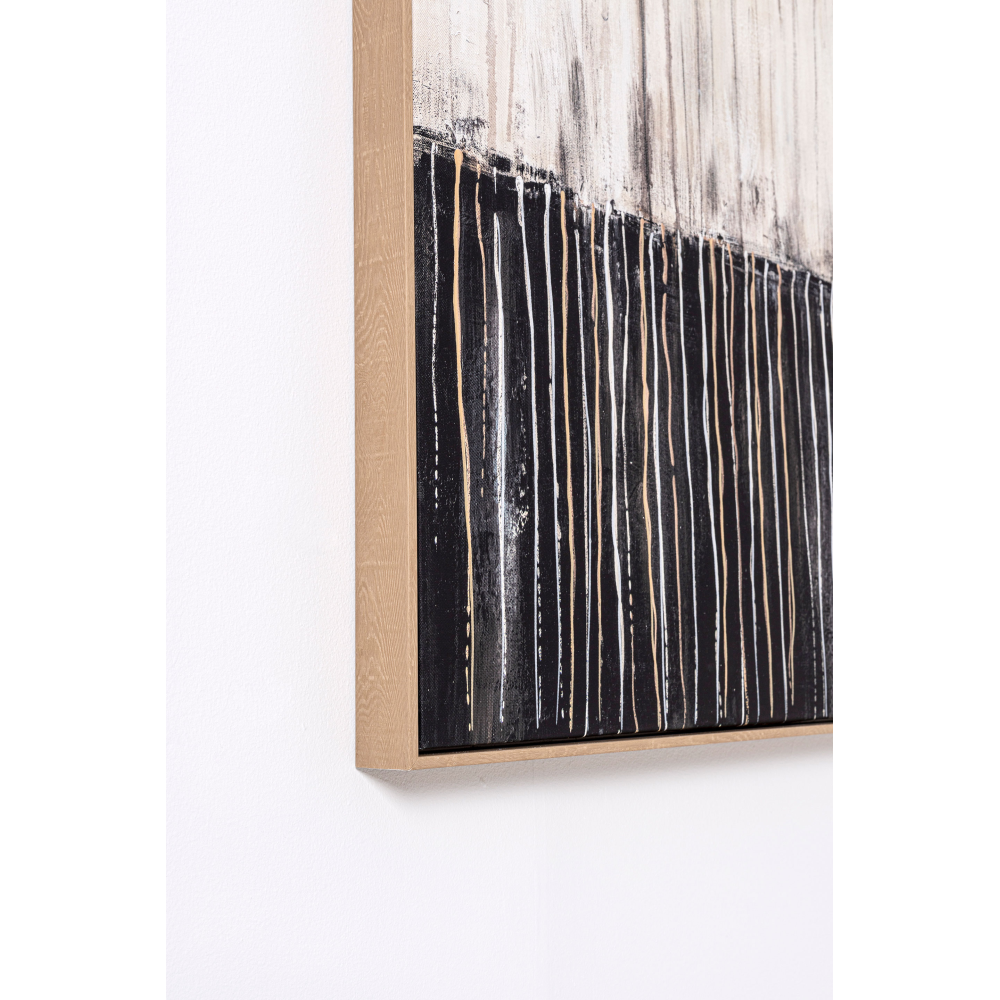 SET 2 CUADROS OLEO CON MARCO MADERA 60*90*3.5 CM