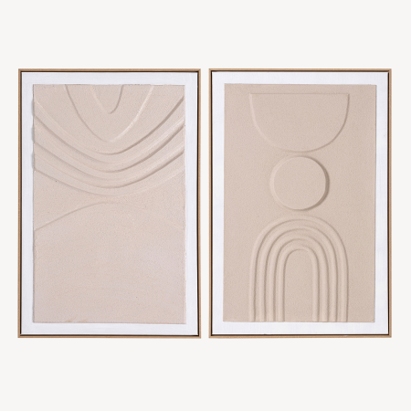 SET 2 CUADROS OLEO CON MARCO 60*90*3.5 CM