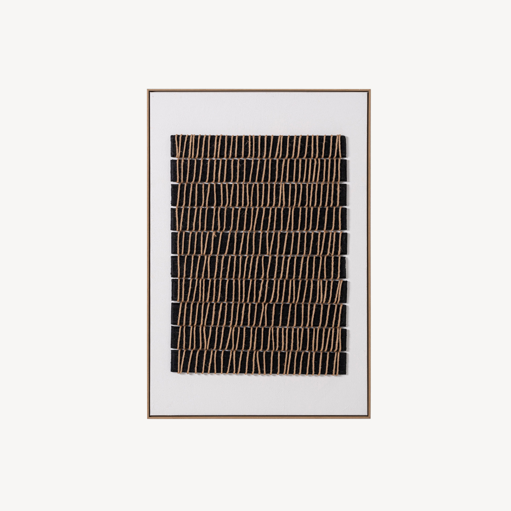 CUADRO OLEO 80*120 CM. MARCO MADERA, FONDO NEGRO