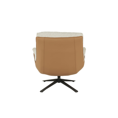 SILLON RAY GIRATORIO 360º. TAPIZADO GRIS JASPEADO Y EXTERIOR TIERRA (ANTIMANCHAS, IGNIFUGO, ANTIARAÑAZOS MASCOTAS) 92*86*80 CM