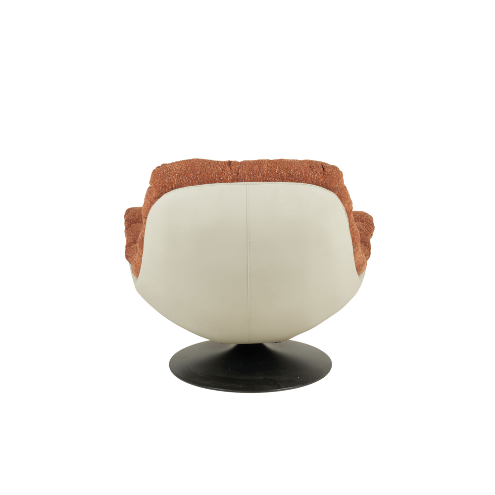 SILLON ARTI GIRATORIO 360º. TAPIZADO CALDERA JASPEADO Y EXTERIOR BEIGE (ANTIMANCHAS, IGNIFUGO, ANTIARAÑAZOS MASCOTAS) 92*110*78 CM