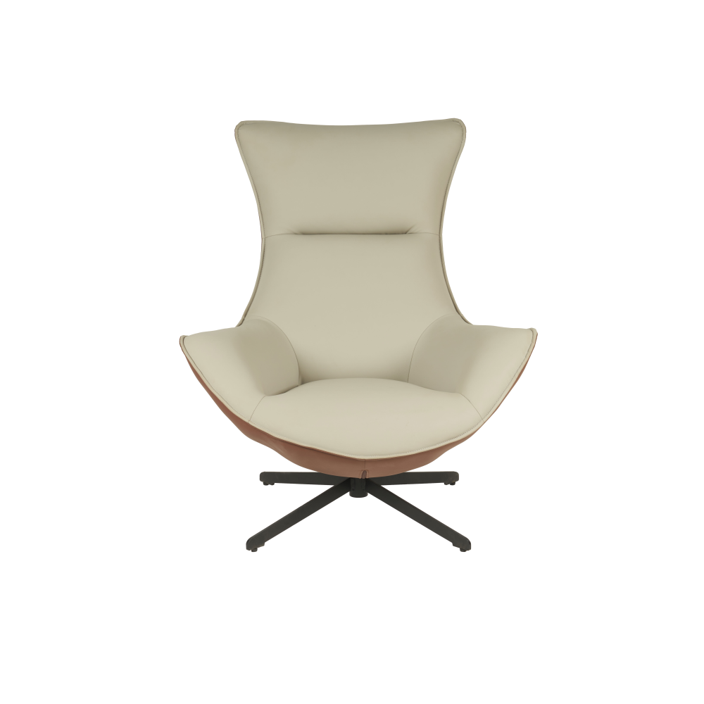 SILLON HANS GIRATORIO 360º. TAPIZADO CALDERA Y BEIGE (ANTIMANCHAS, IGNIFUGO, ANTIARAÑAZOS MASCOTAS) 102*102*87 CM