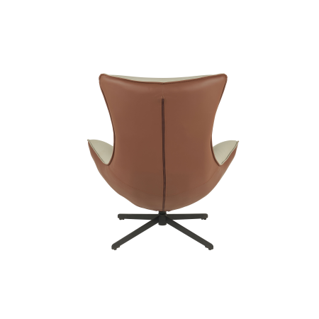 SILLON HANS GIRATORIO 360º. TAPIZADO CALDERA Y BEIGE (ANTIMANCHAS, IGNIFUGO, ANTIARAÑAZOS MASCOTAS) 102*102*87 CM