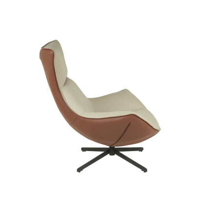 SILLON HANS GIRATORIO 360º. TAPIZADO CALDERA Y BEIGE (ANTIMANCHAS, IGNIFUGO, ANTIARAÑAZOS MASCOTAS) 102*102*87 CM