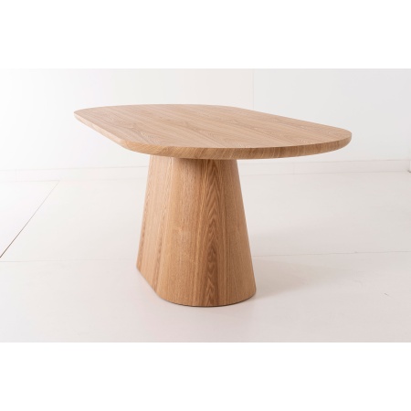 MESA COMEDOR CHAPA ROBLE, TAPA OVALADA 200*90*75CM