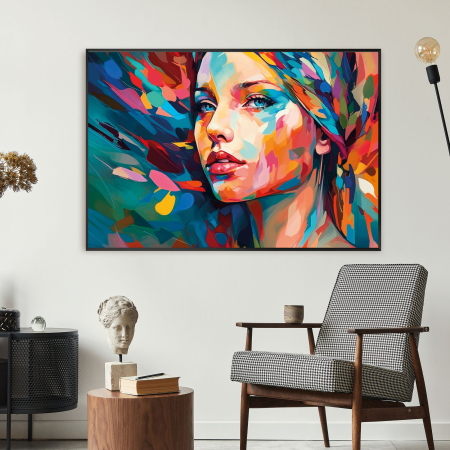 CUADRO MARCO NEGRO FOTO CRISTAL TEMPLADO 120*80 CM