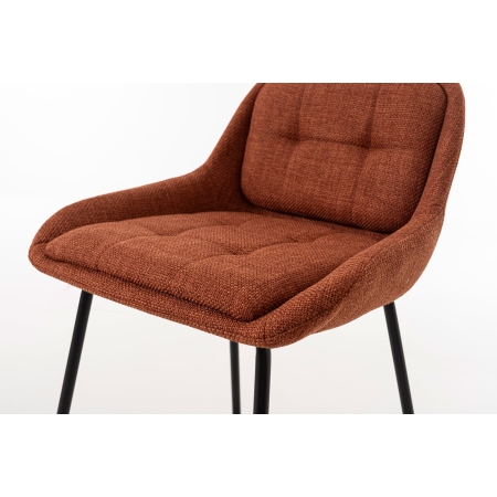 TABURETE BELMONT, TAPIZADO CALDERA, PATAS METAL NEGRO, ASIENTO 65 CM. 80*54*55 CM